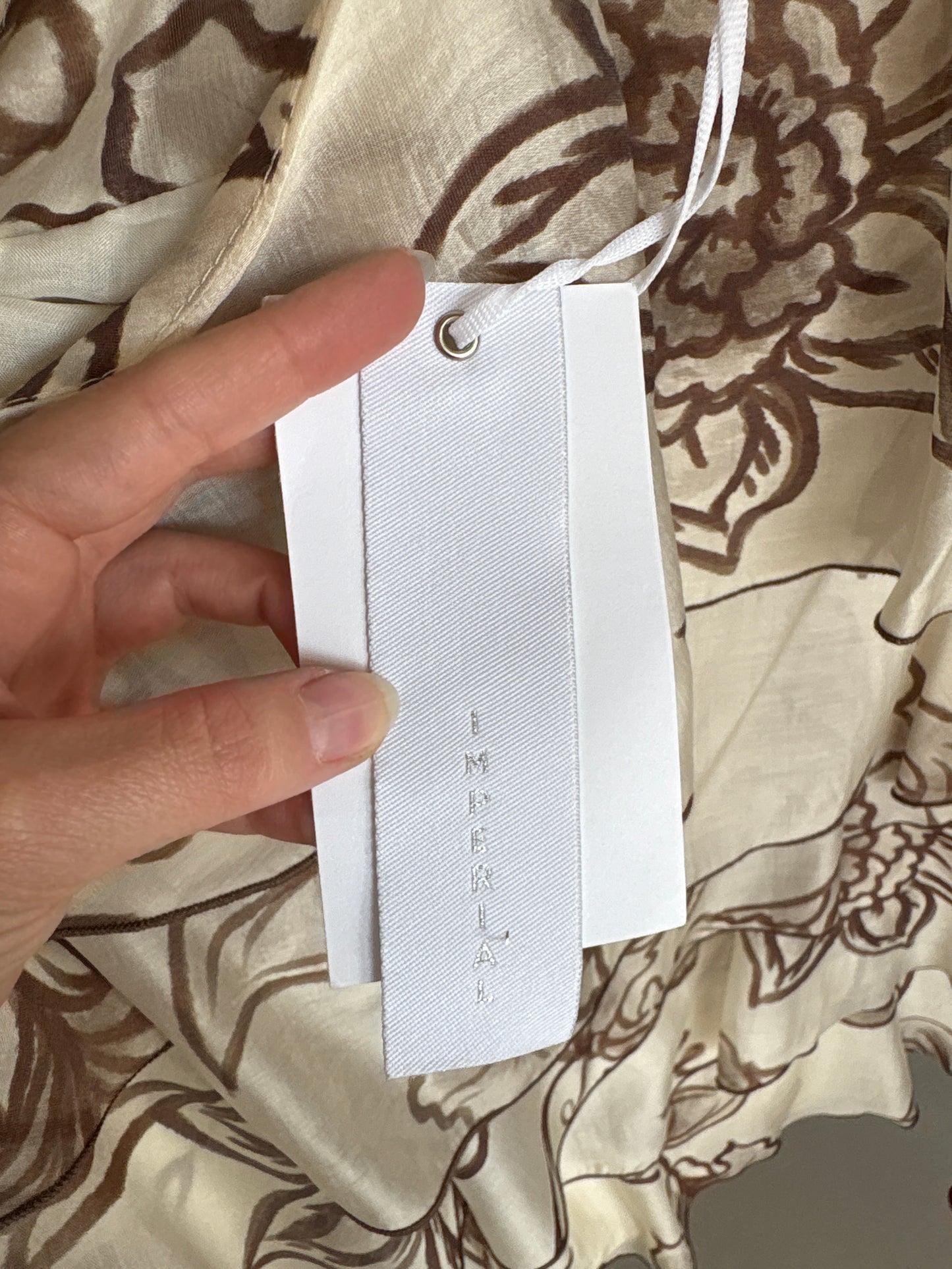 Rochie nude de brand premium italian Imperial nouă cu etichetă din organza