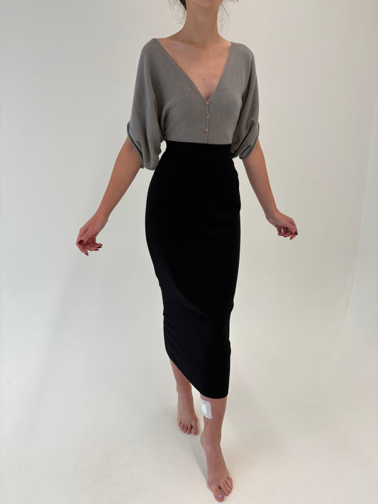 Fustă maxi conică cu talie ultra înaltă de la zi la seară