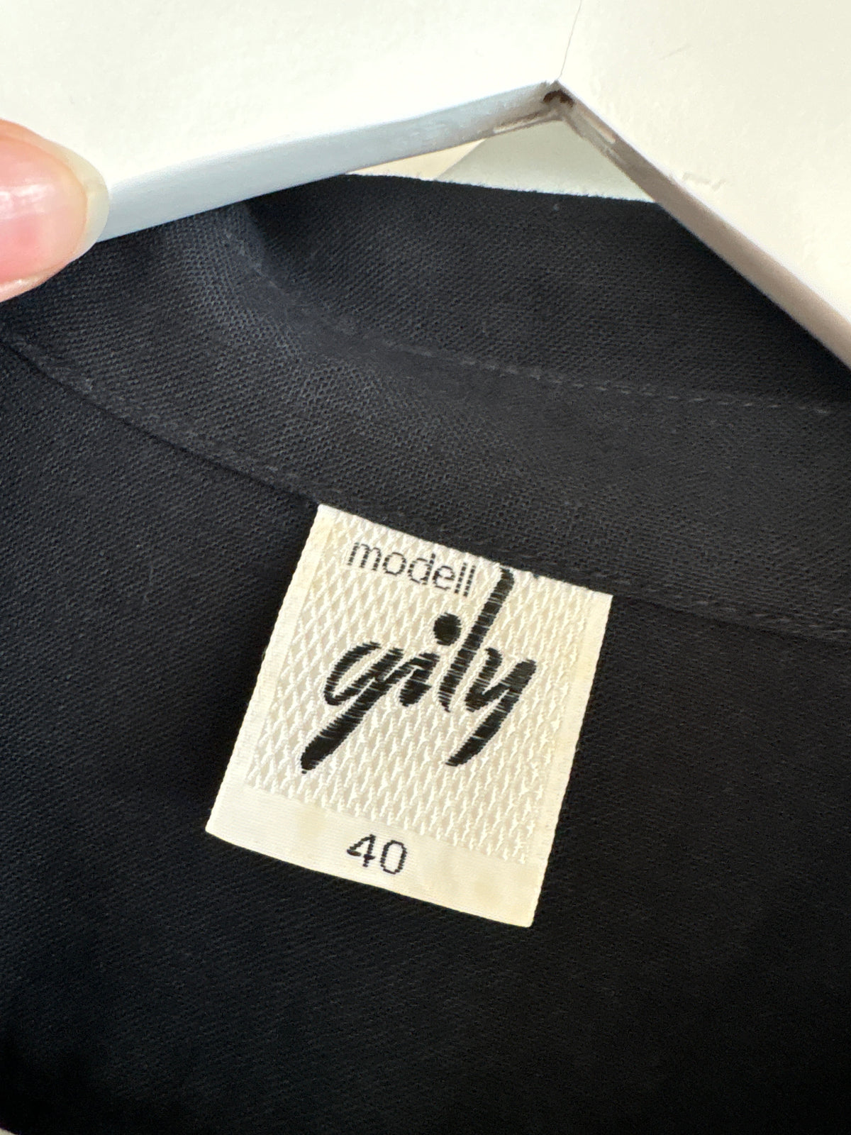 Cămașa vintage drapata cu mâneci ample și manșetă îngustată Navy blue