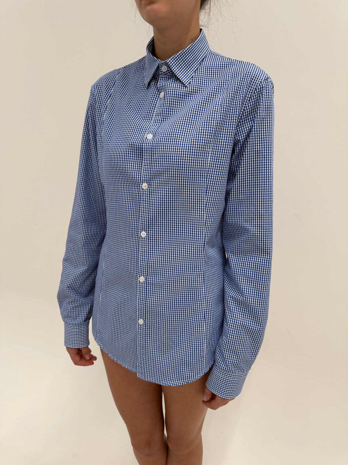 Cămașa Armani tall gingham din bumbac plin