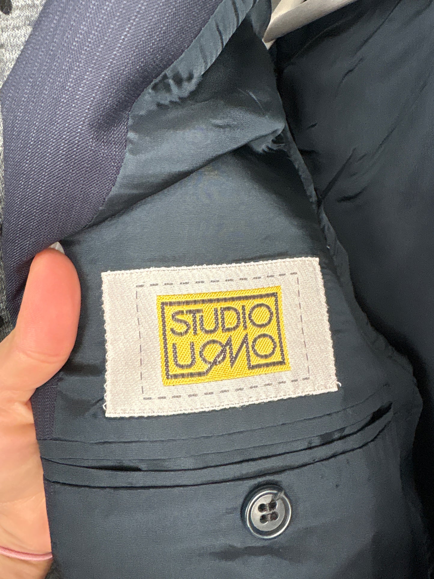 Set sacou + vestă italian din lanita extrafina în croi actual