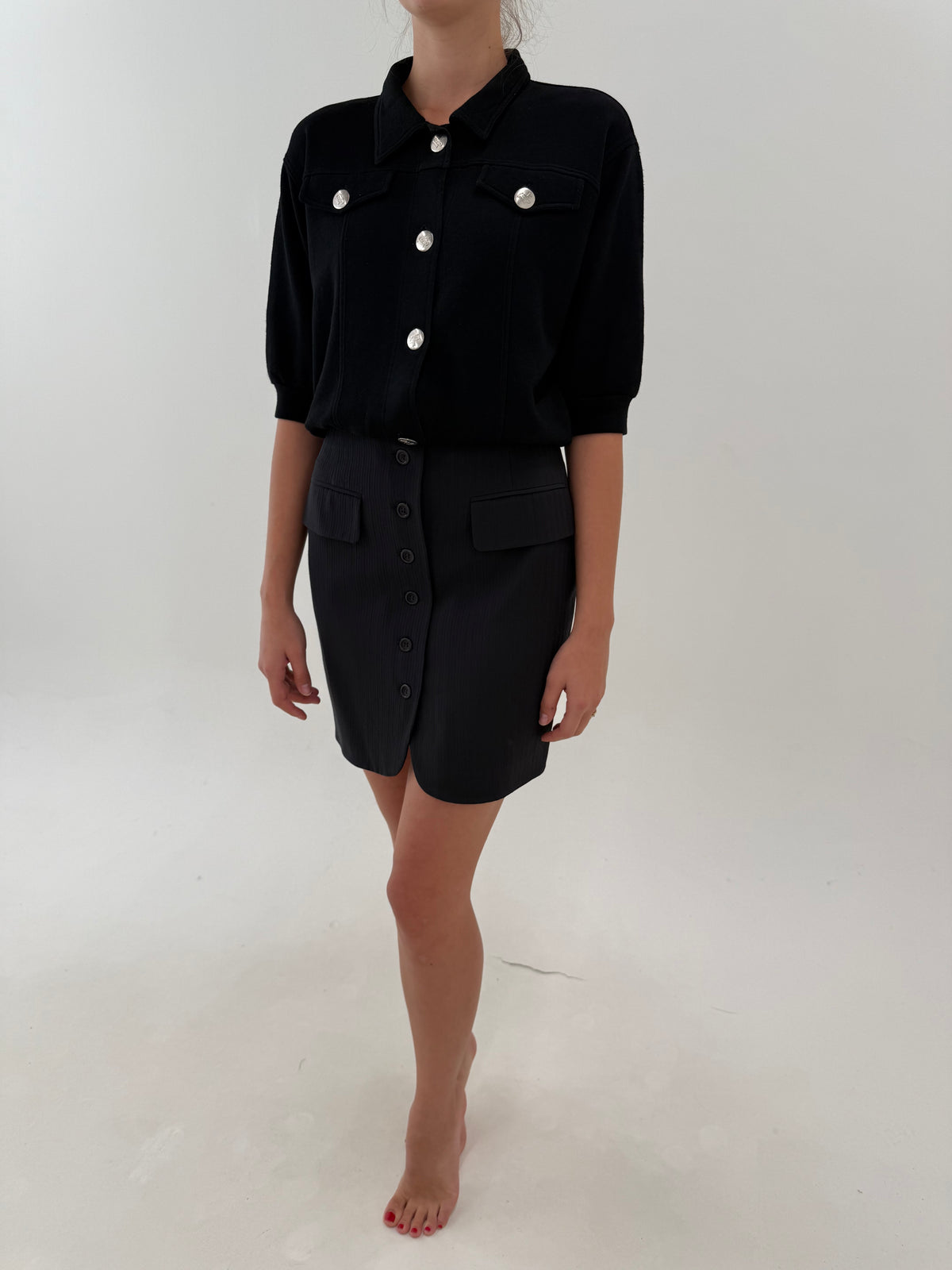 Fustă mini vintage luxury Byblos din lana extrafina