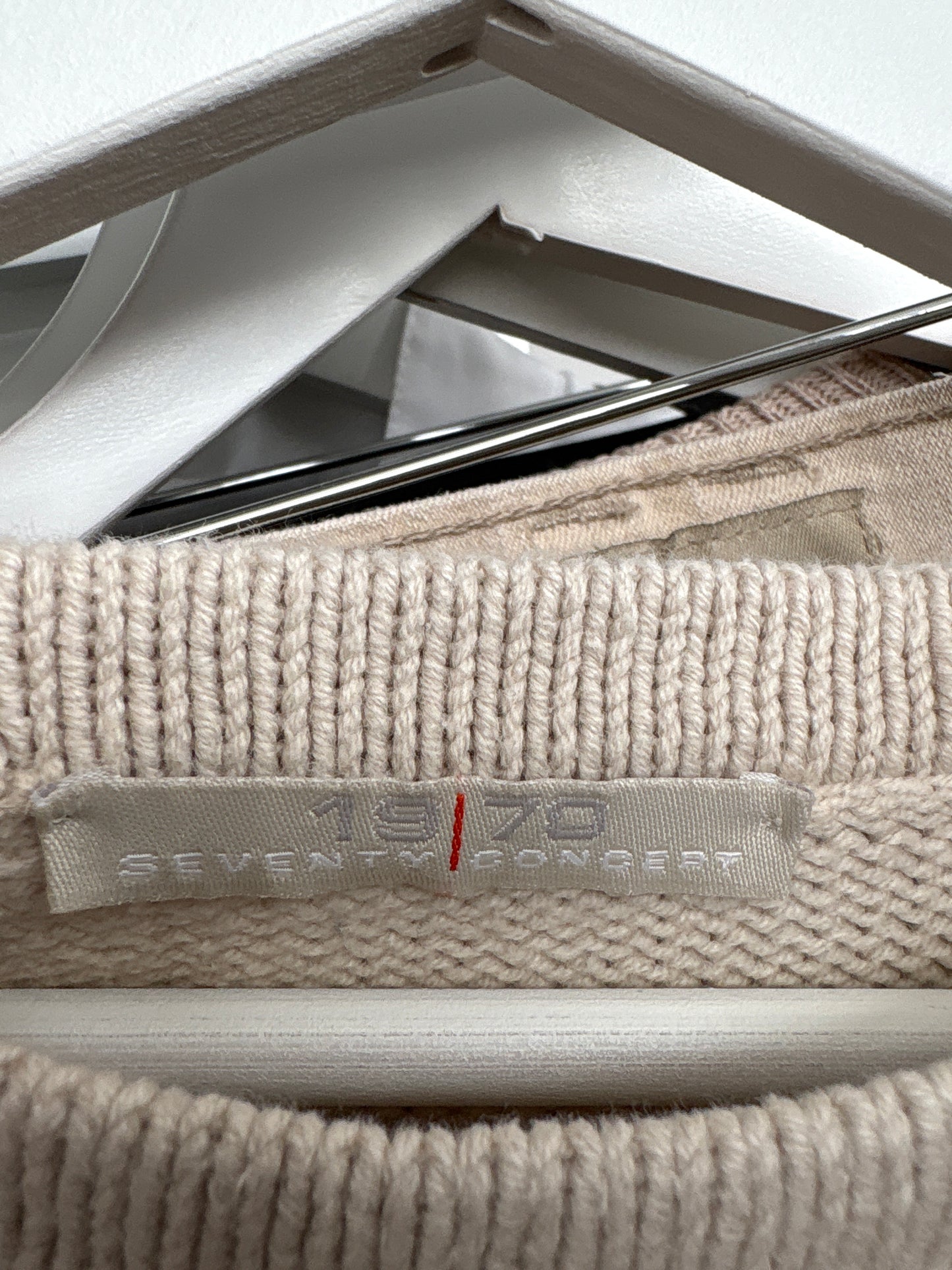 Puloveras off white din bumbac greu de gramaj mare