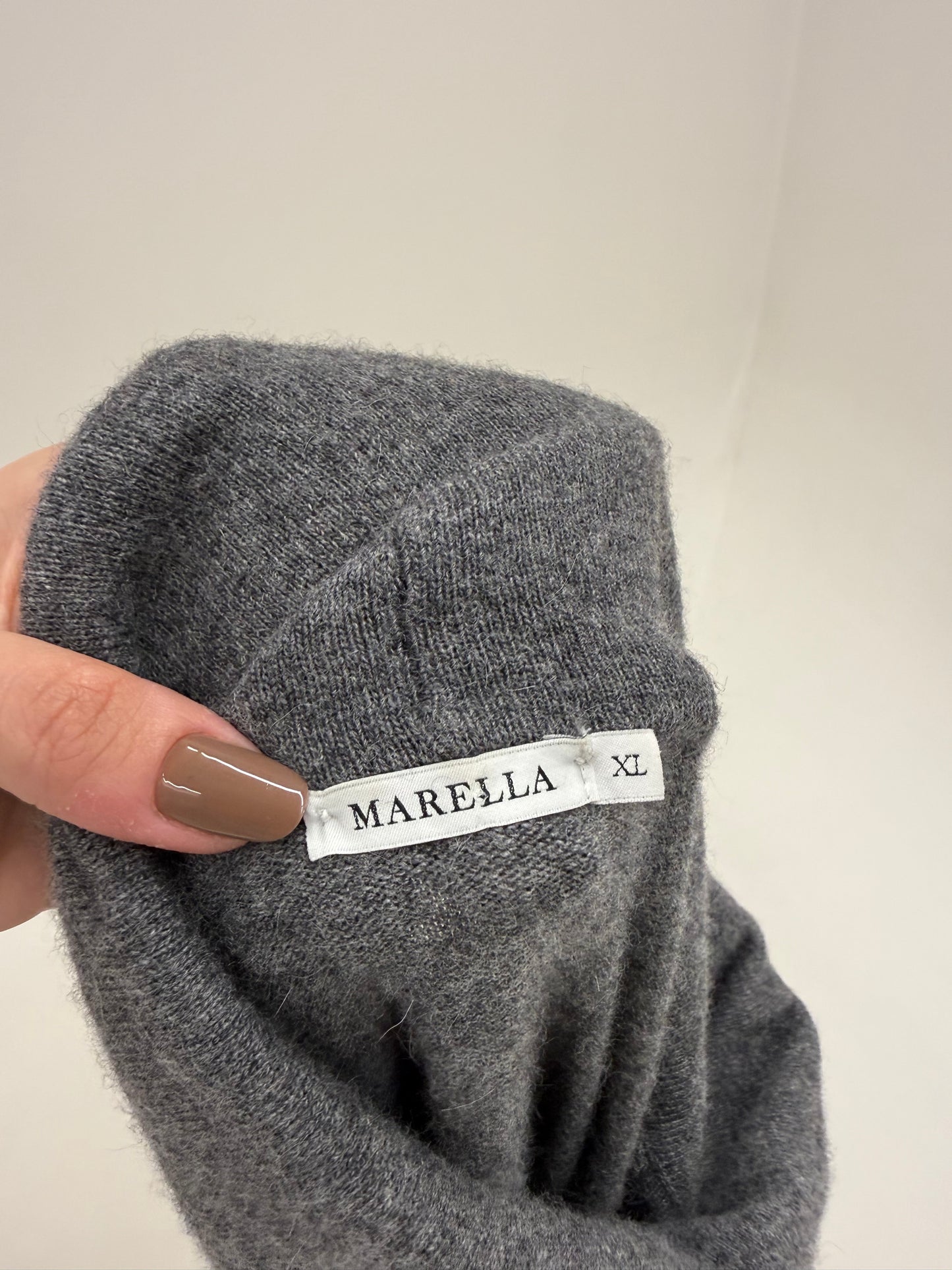 Rochie tip maleta Marella by Max Mara din lana extrafina pebble gray