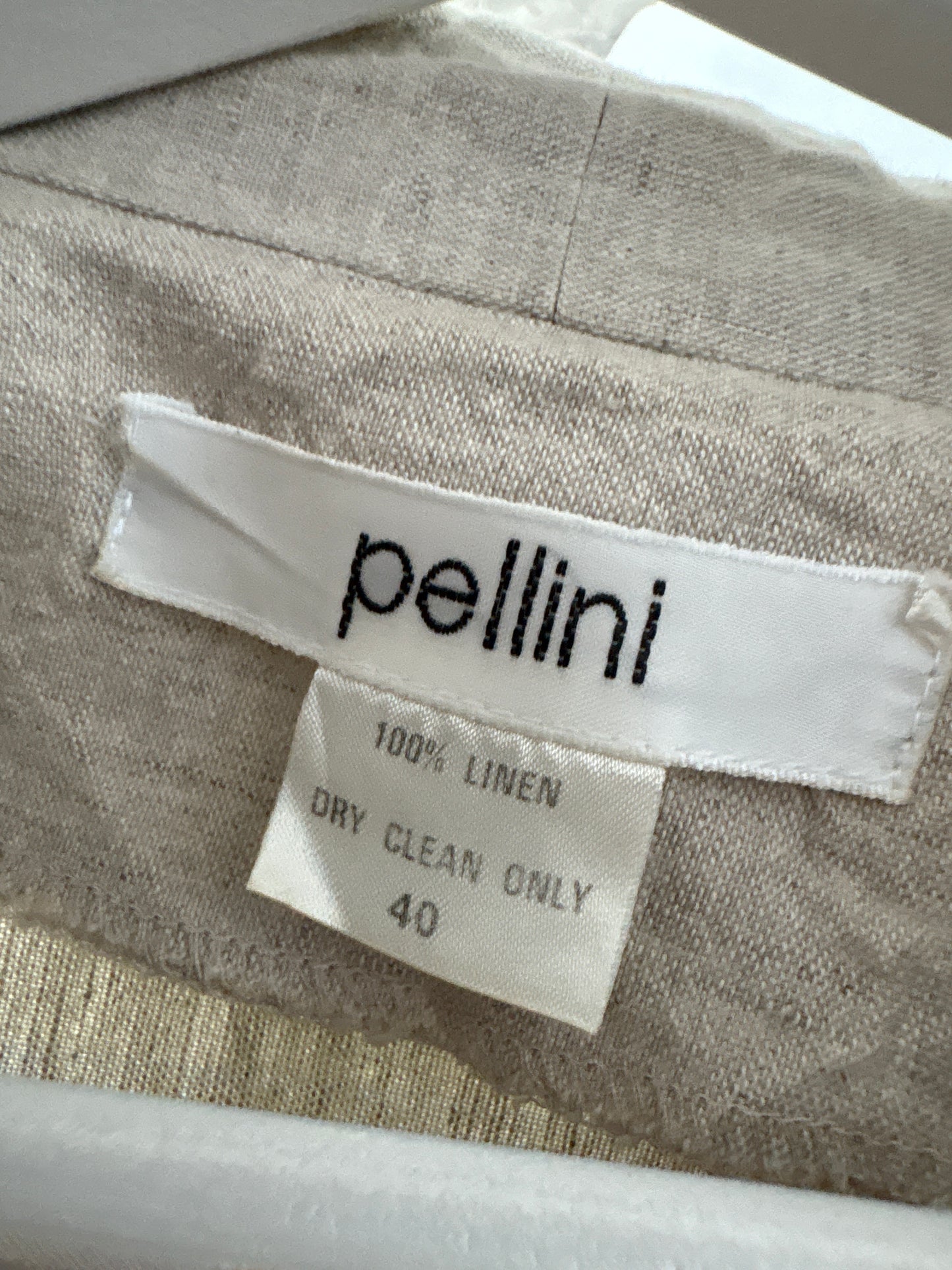 Rochie maxi cu șlițuri sand nude cu talie ultra marcată din pânză excepțională de in