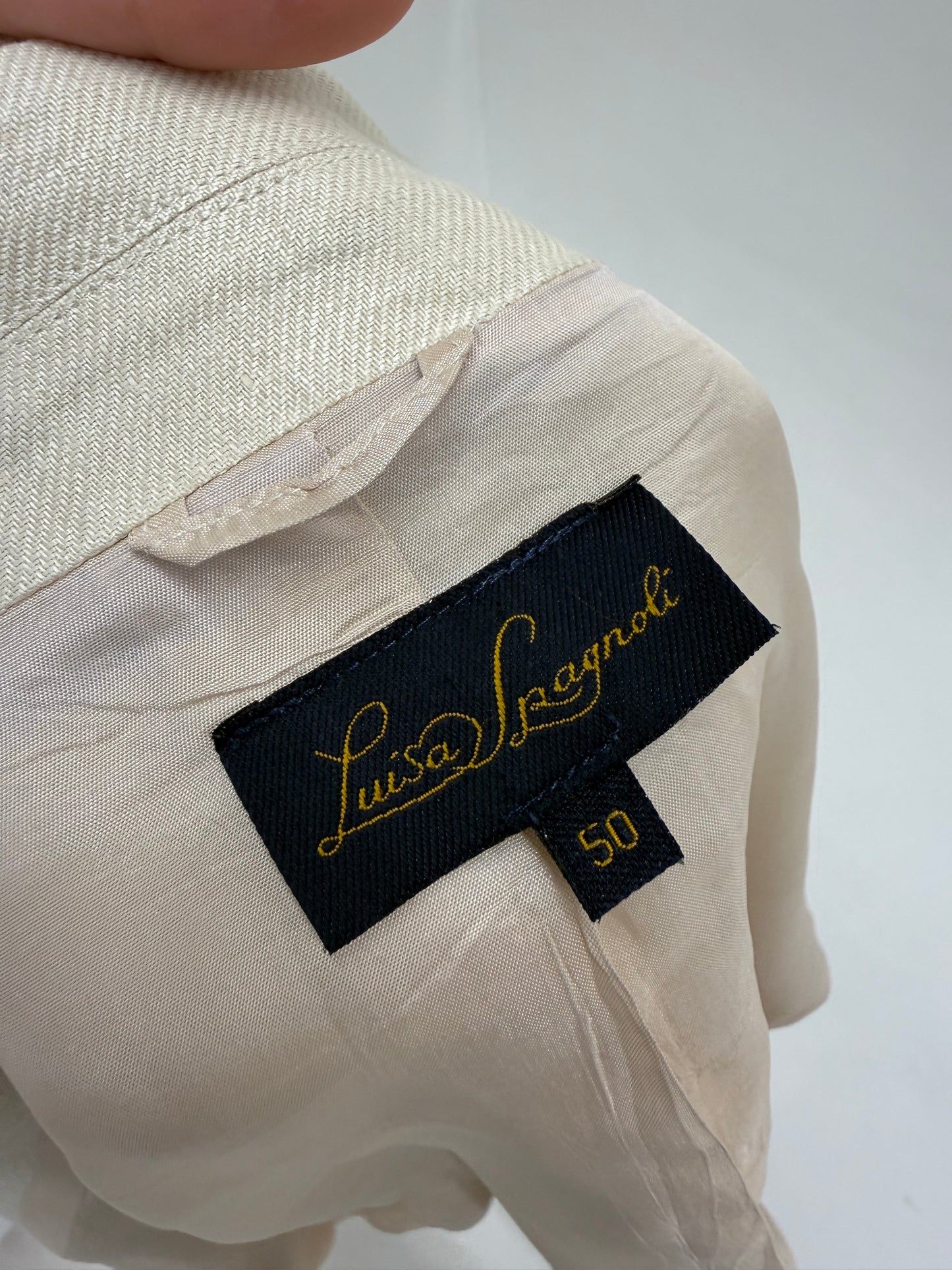 Sacou luxury din în Luisa Spagnoli butter white