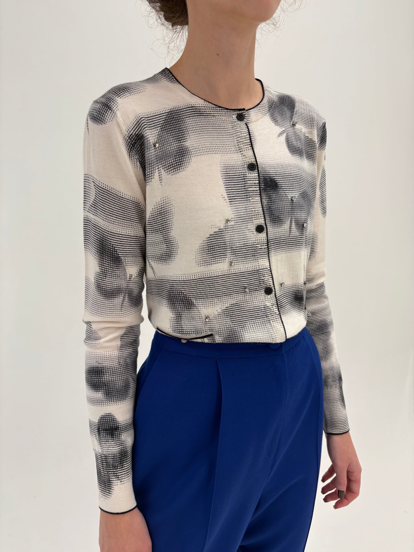 Cardigan Escada din lana extrafina cu aplicații manuale