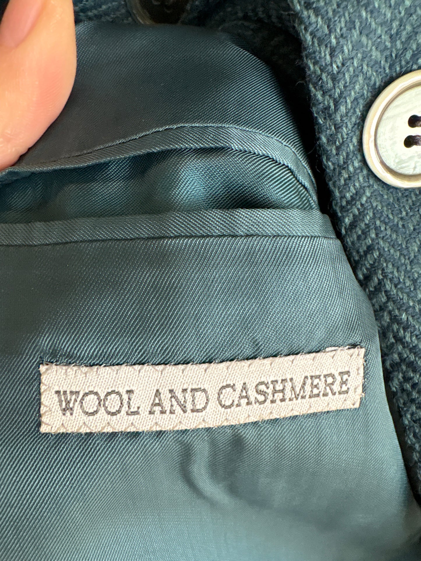 Sacou luxury Corneliani din stofă Chevron de lana si cașmir