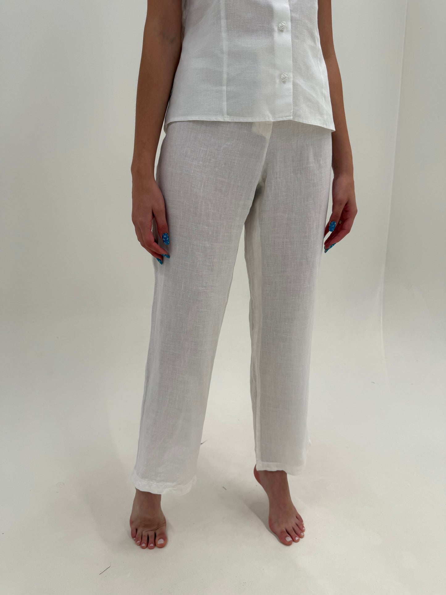 Pantaloni Marella by Max Mara din in premium în croi clasic cu talie elastică