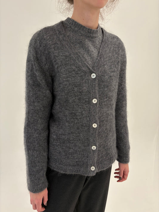 Cardigan high end gros din baby mohair excepțional