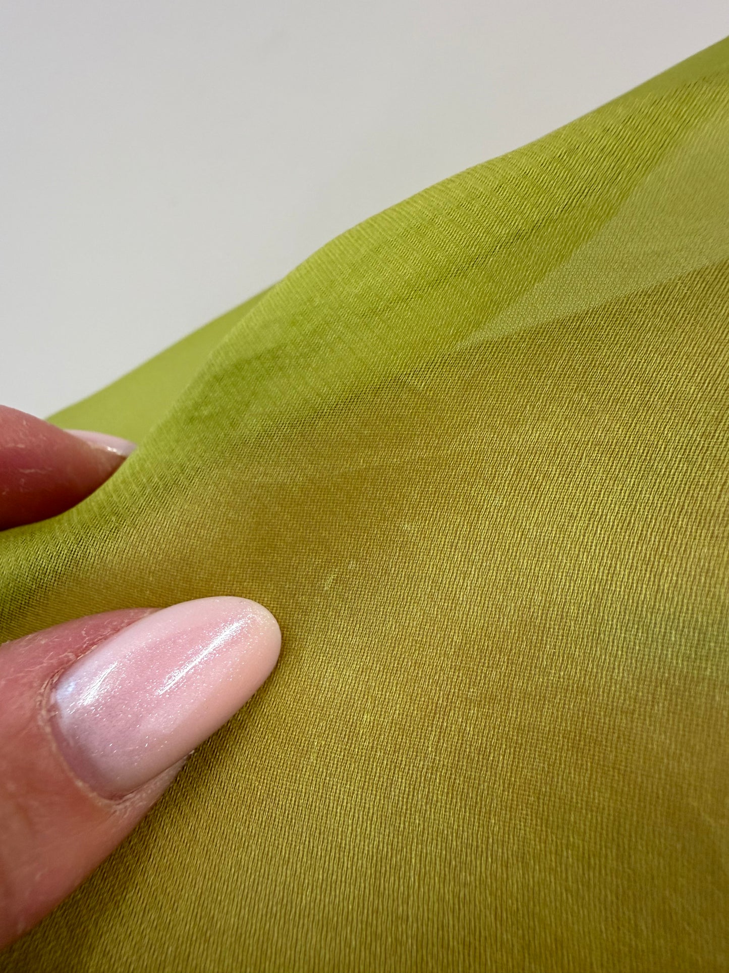 Blazer spectaculos chartreuse din organza de mătase naturală