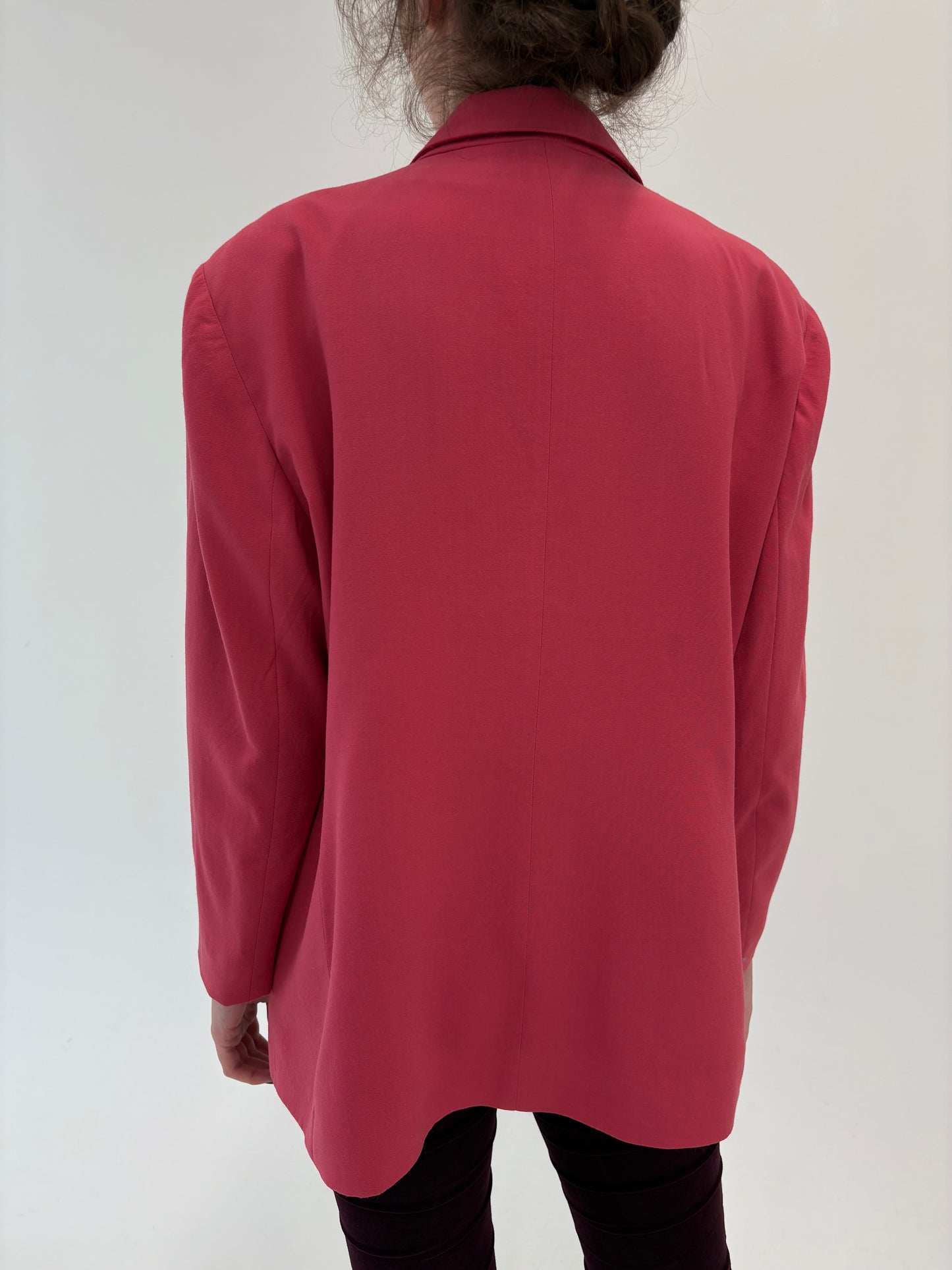 Sacou vintage petite rouge pink din lana extrafina