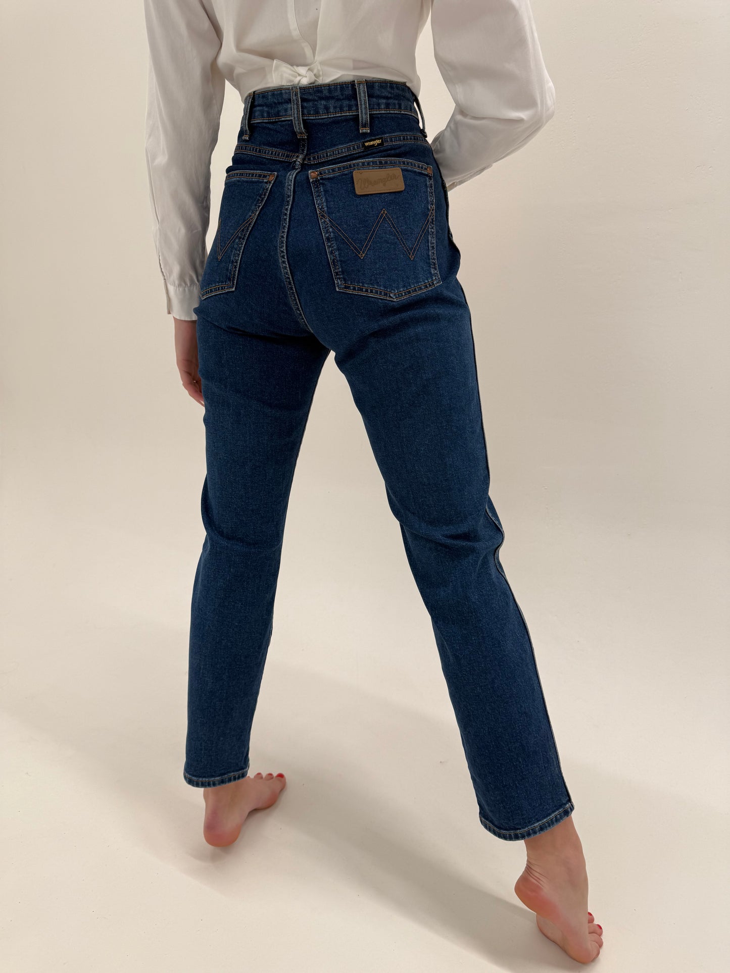 Jeans vintage premium din jeans excepțional modelator cu talie ultra înaltă