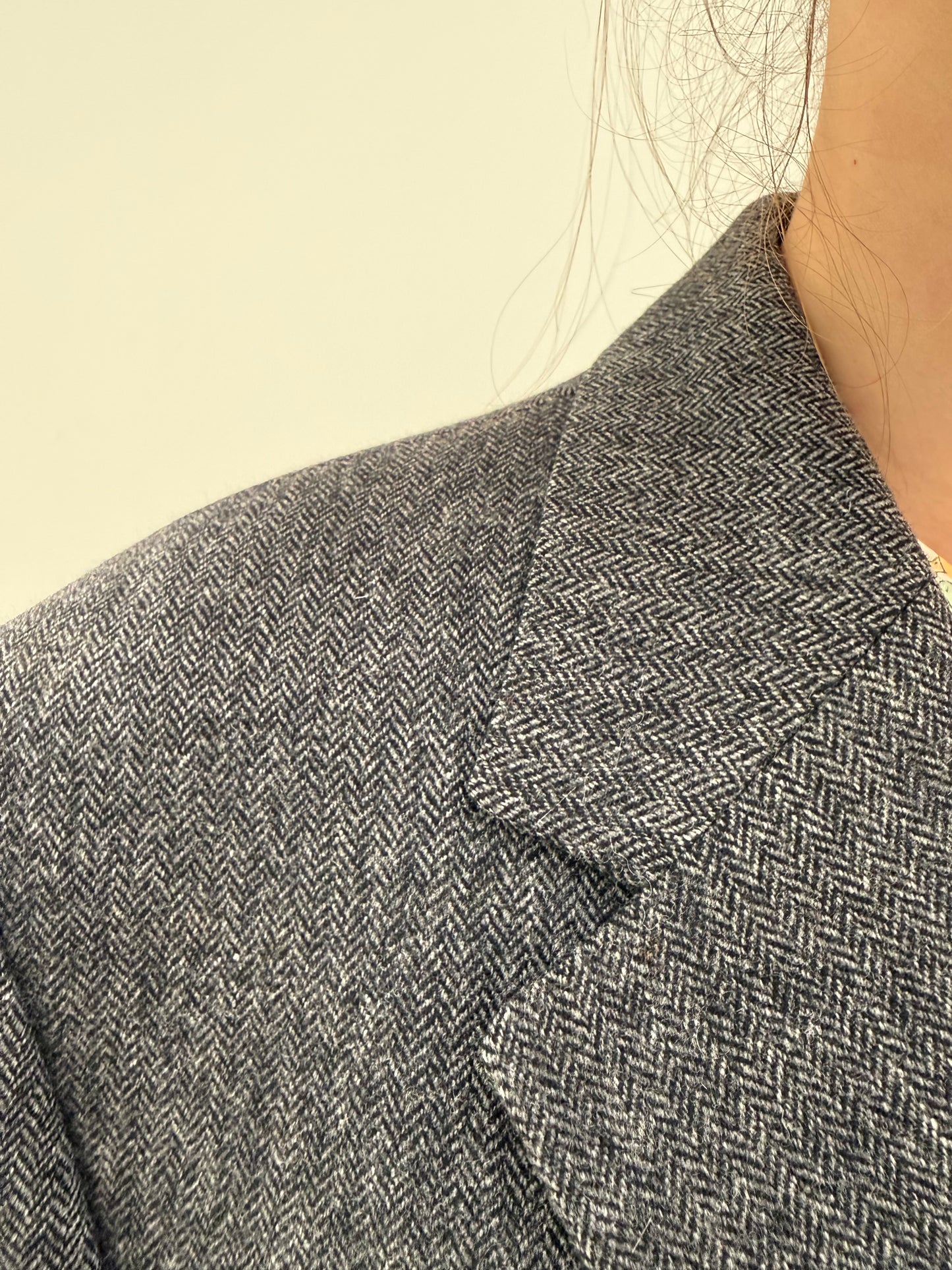 Sacou Burberry din stofă de extrafina si cașmir melanj in croi actual