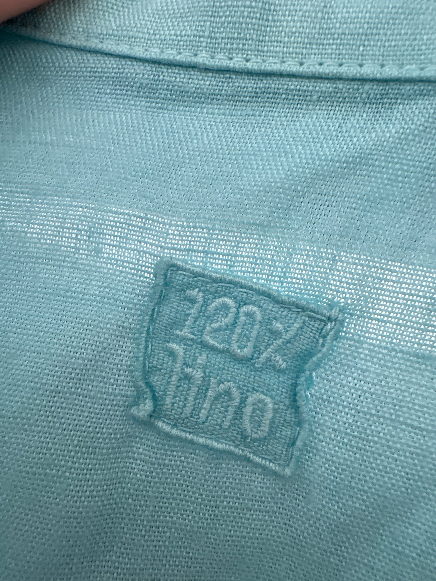 Cămașa baby Blue din in de brand luxury italian 120percento