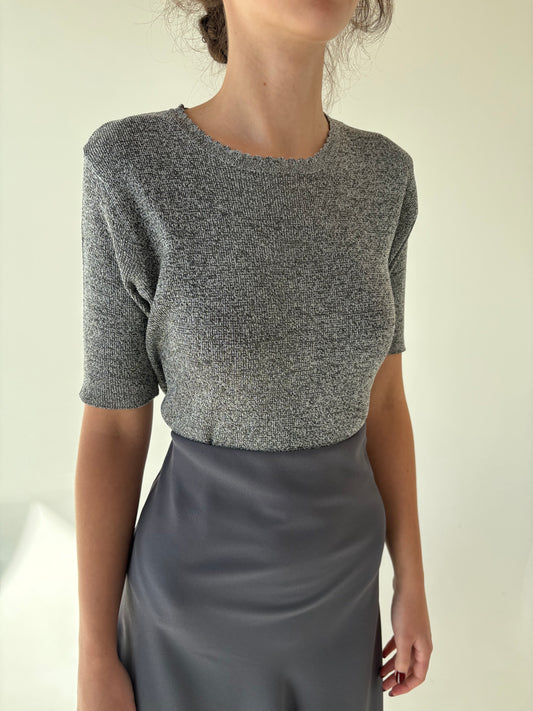 Top din jerse extrafin din mix de lana și elastan