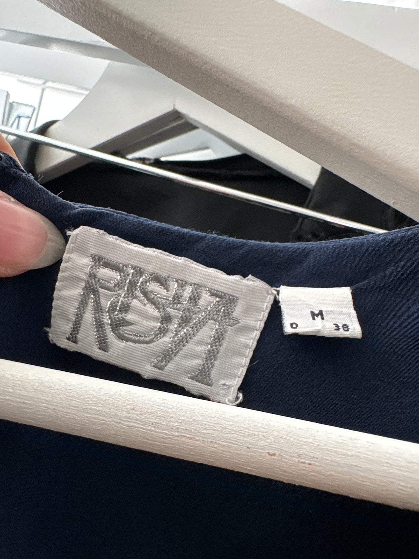 Rochie Navy vintage din mătase matuala în croi ultra feminin de la zi la seară
