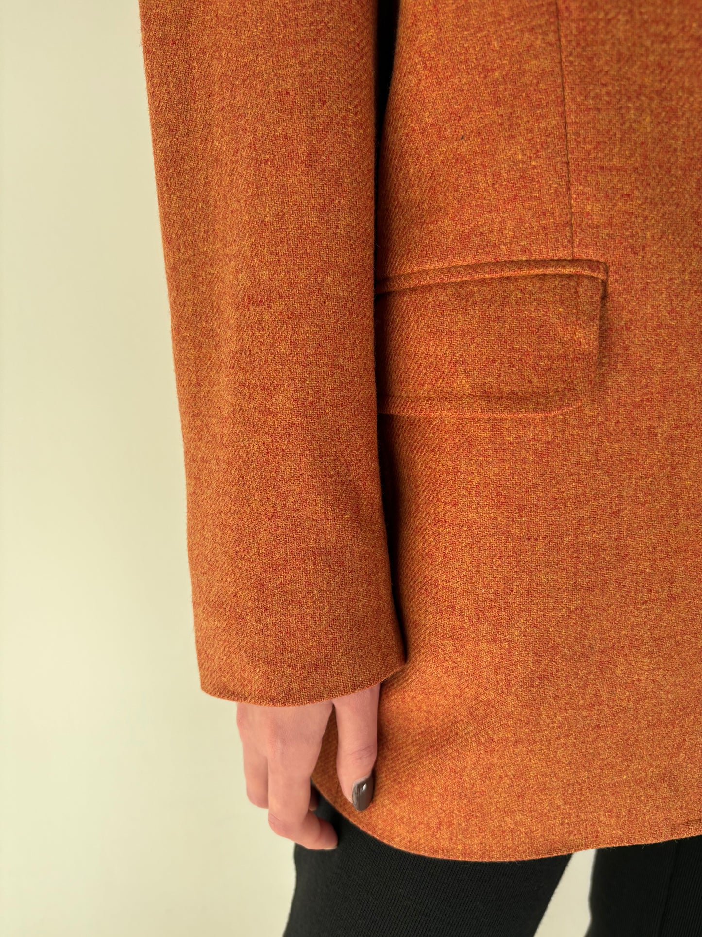 Sacou din tweed Chevron în culoare superbă din lana shetland