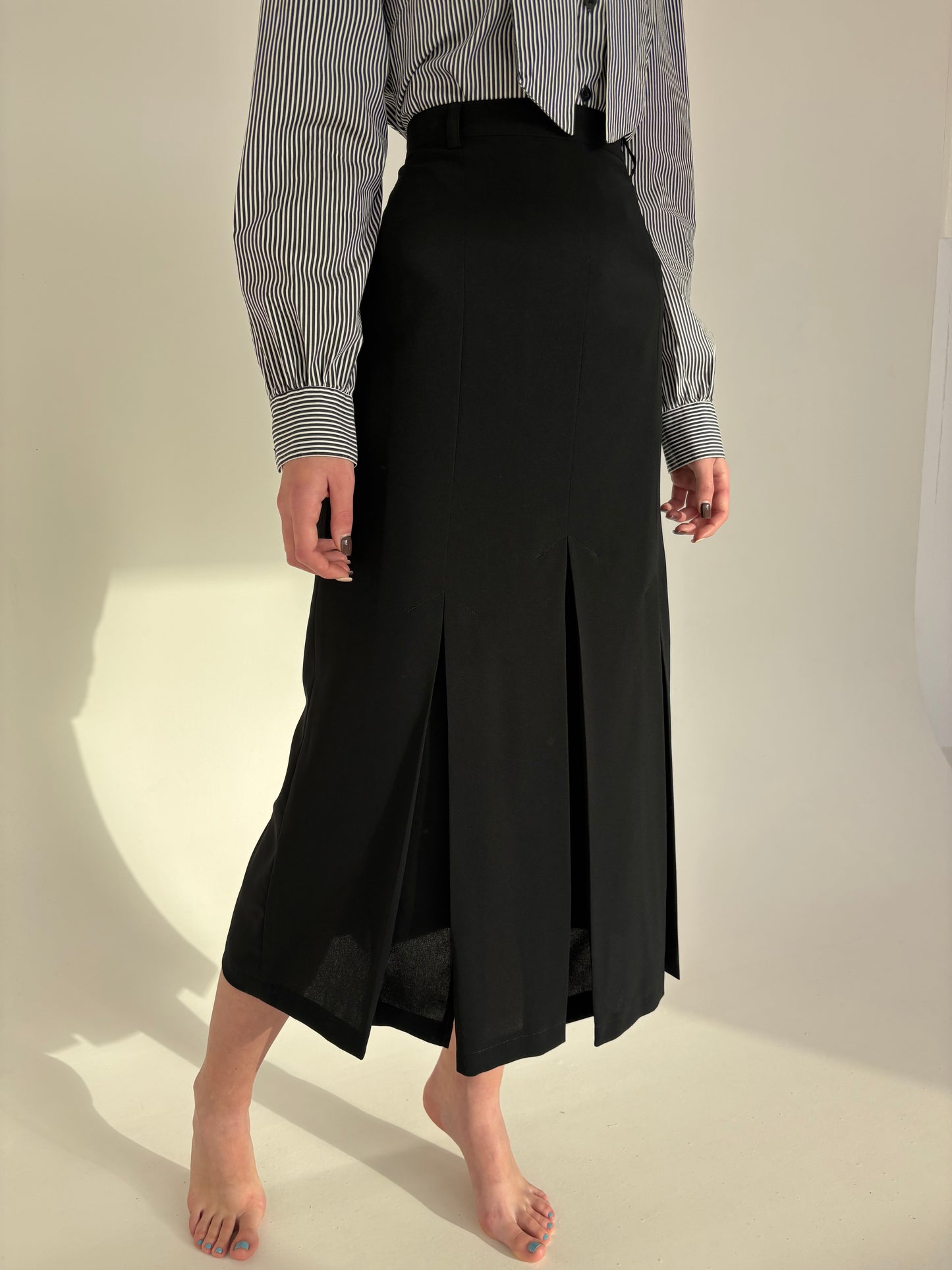 Fustă luxury maxi neagră Madeleine de la zi la seară