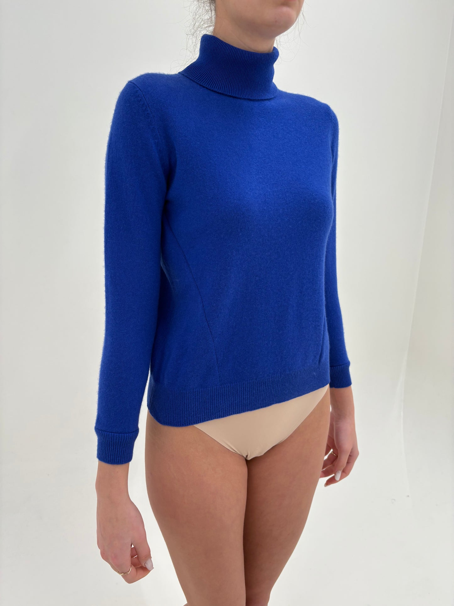 Maleta albastru regal din cașmir