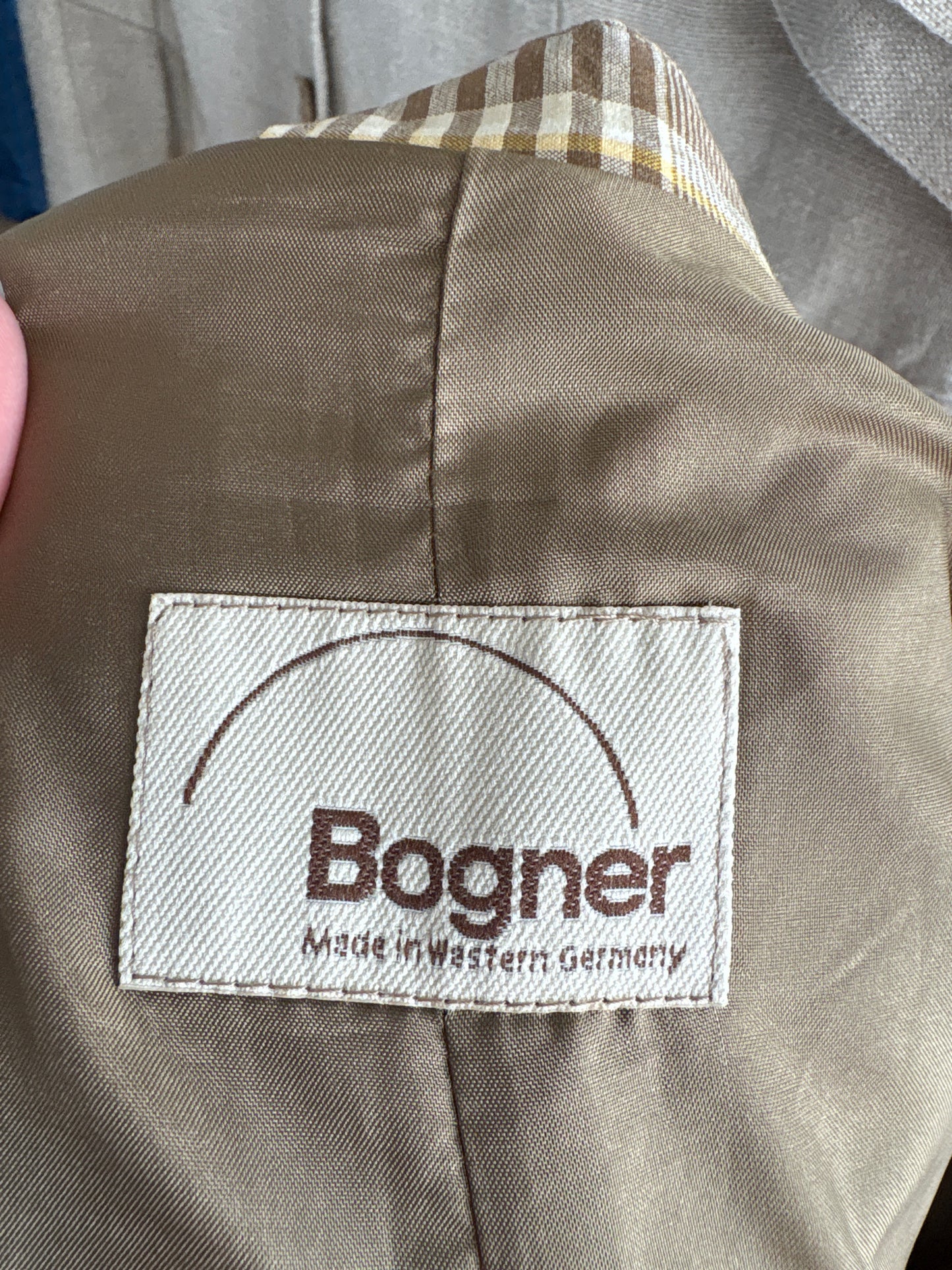 Fustă pantaloni luxury Bogner în panzica de bumbac cu buzunare