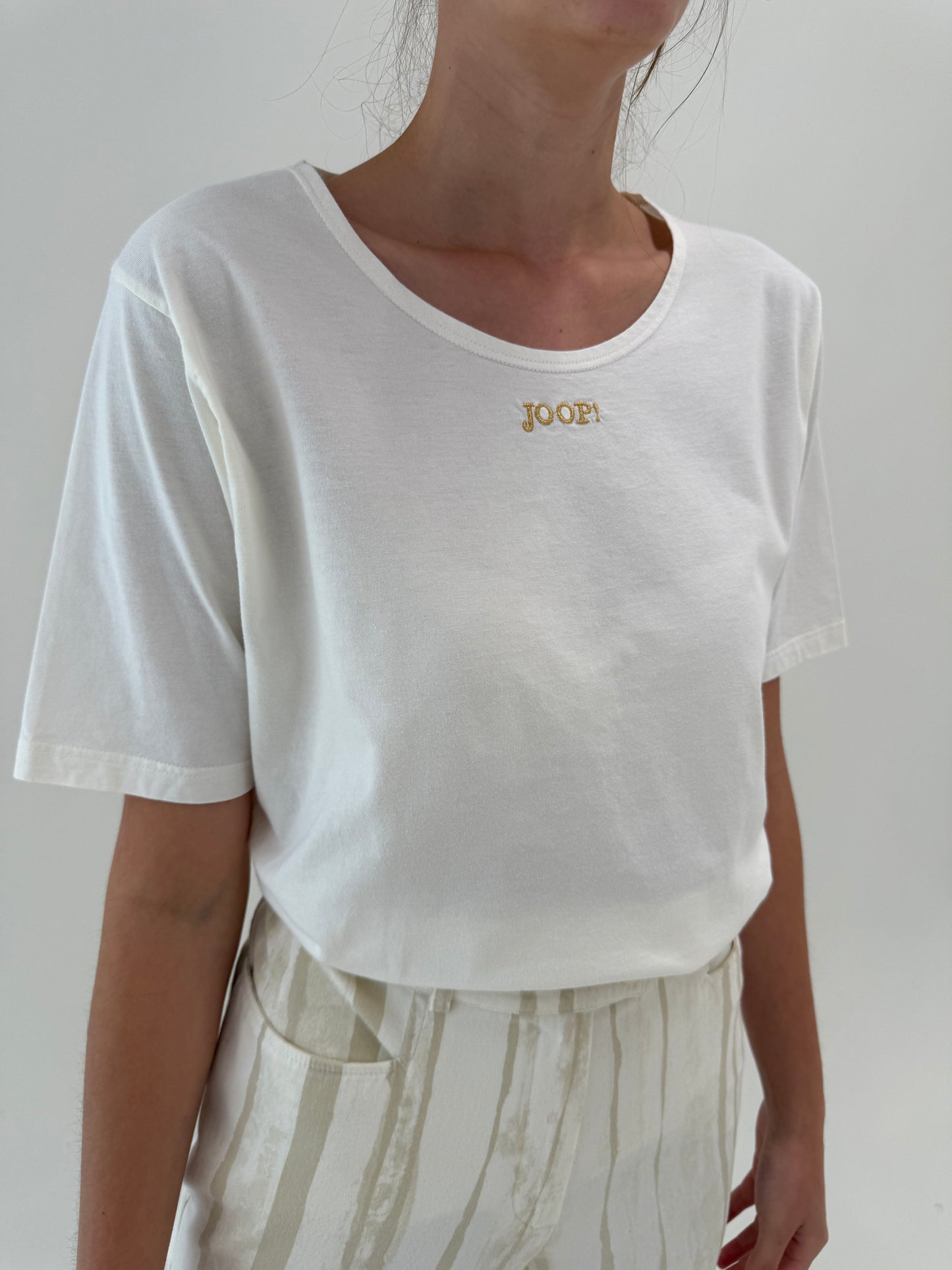 Top vintage de brand luxury Joop din bumbac premium cu logo discret brodat