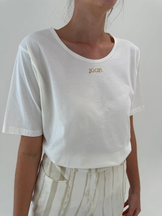 Top vintage de brand luxury Joop din bumbac premium cu logo discret brodat