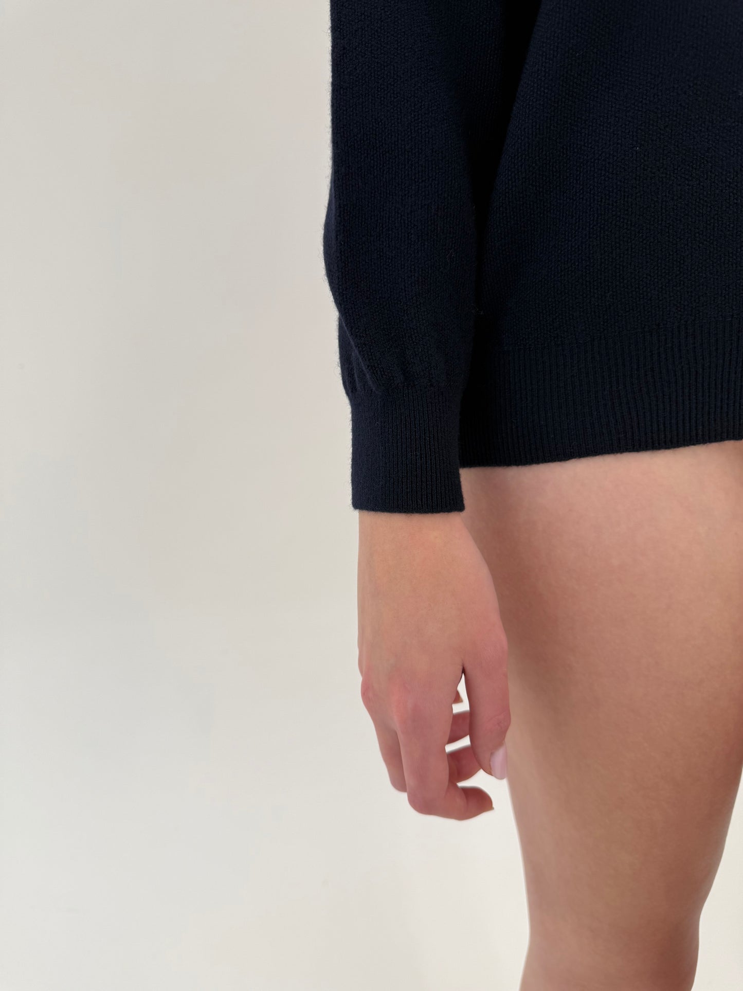 Pulover luxury Les Copains din lana merino extrafina de gramaj mare