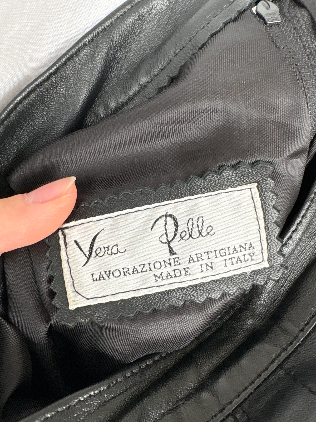 Fustă italiană din piele naturală extrem de moale midi cu talie ultra înaltă