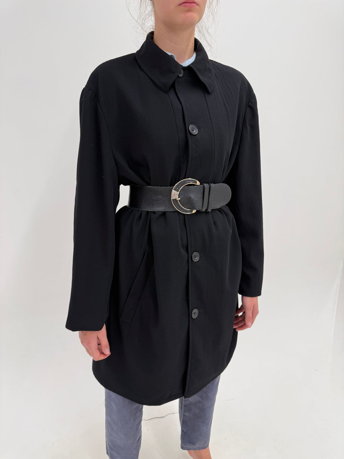 Palton Zegna ultra luxury Navy din lana extrafina în croi super revenit în trend