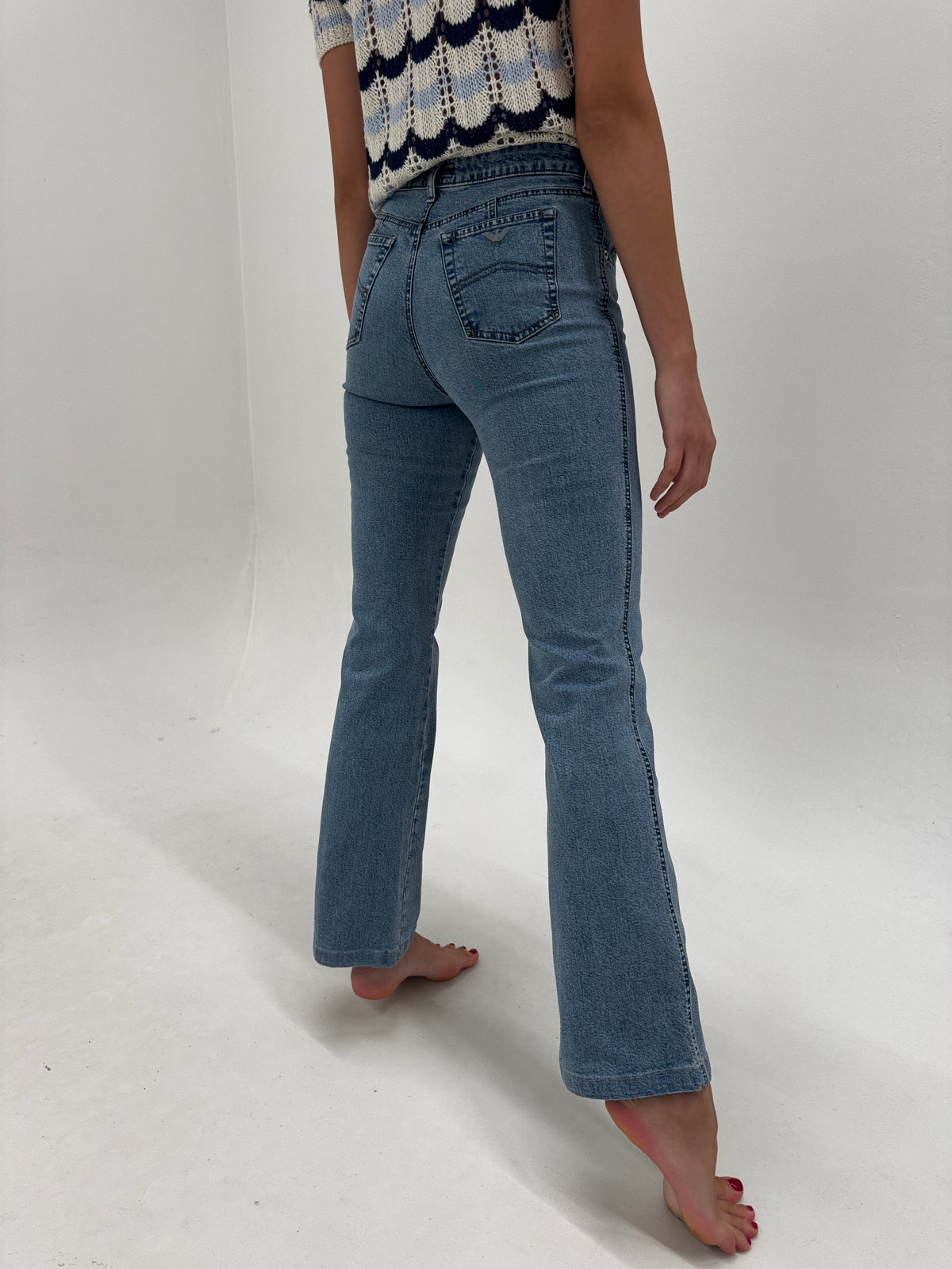 Jeans Armani vintage bootcut classic wash ușor modelator ultra confort