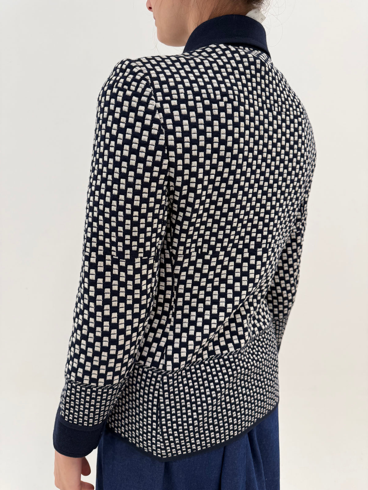 Jacheta de brand luxury italian Liola cu nasturi bijuterie din tricot plin de lana cu bumbac