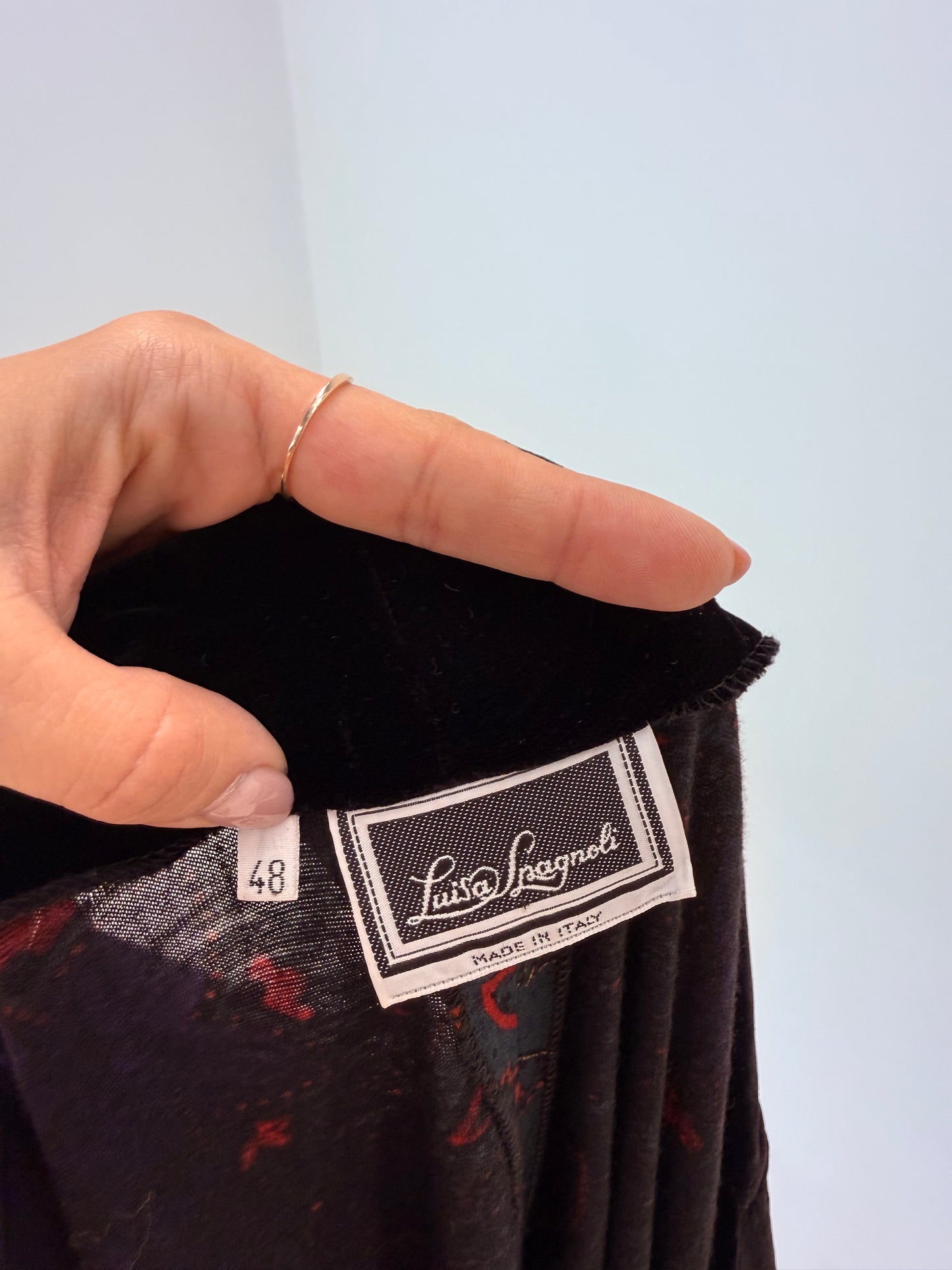 Set Luisa Spagnoli vintage excepțional din lanita extrafina subțire cu print paisley