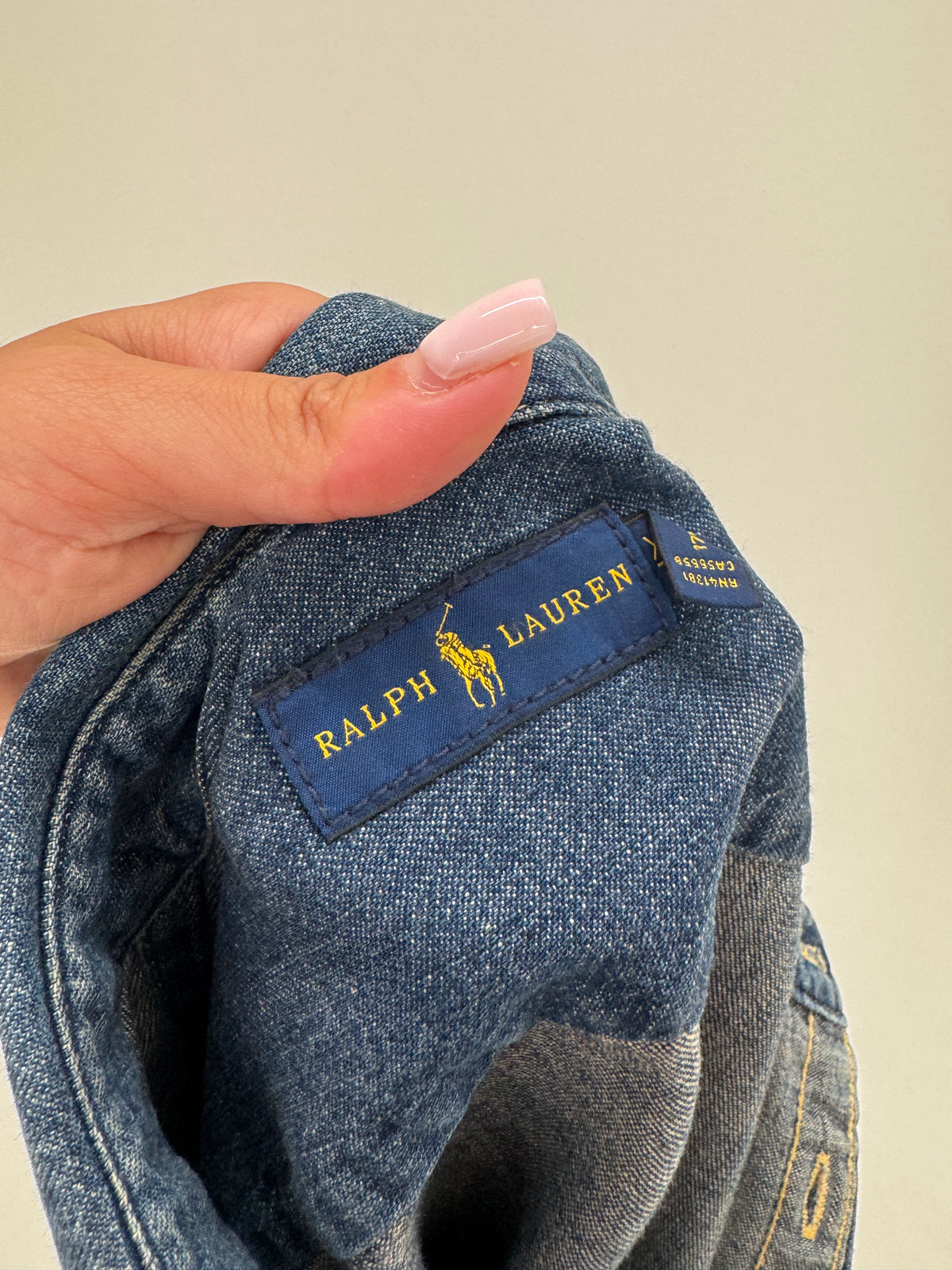 Rochie Ralph Lauren din jeans moale de bumbac