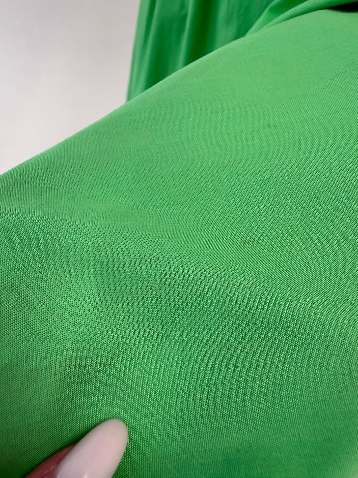 Fustă verde tare vintage în croi deosebit asimetric din pânză de bumbac