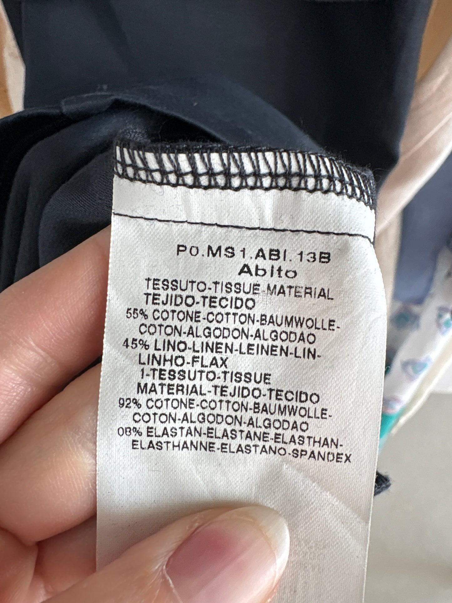 Rochie Max Mara petrol gray ultra confort din pânză de in cu top din bumbac