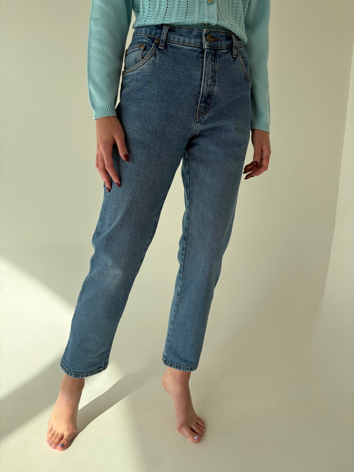 Jeans vintage premium groși modelatori classic wash