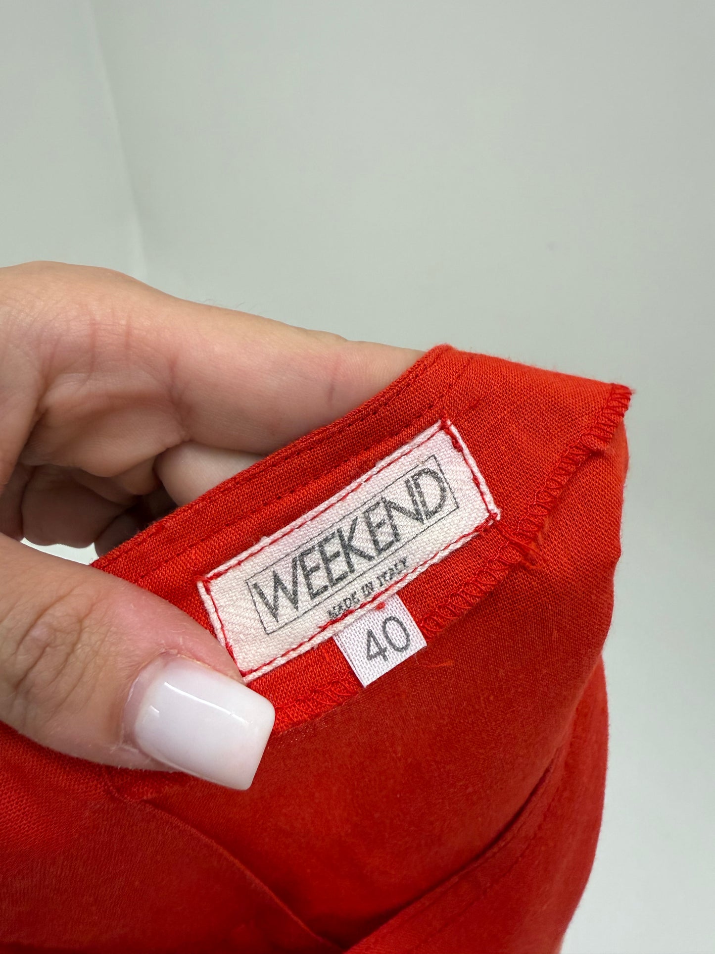 Top vintage din in Max Mara cherry red in croi
