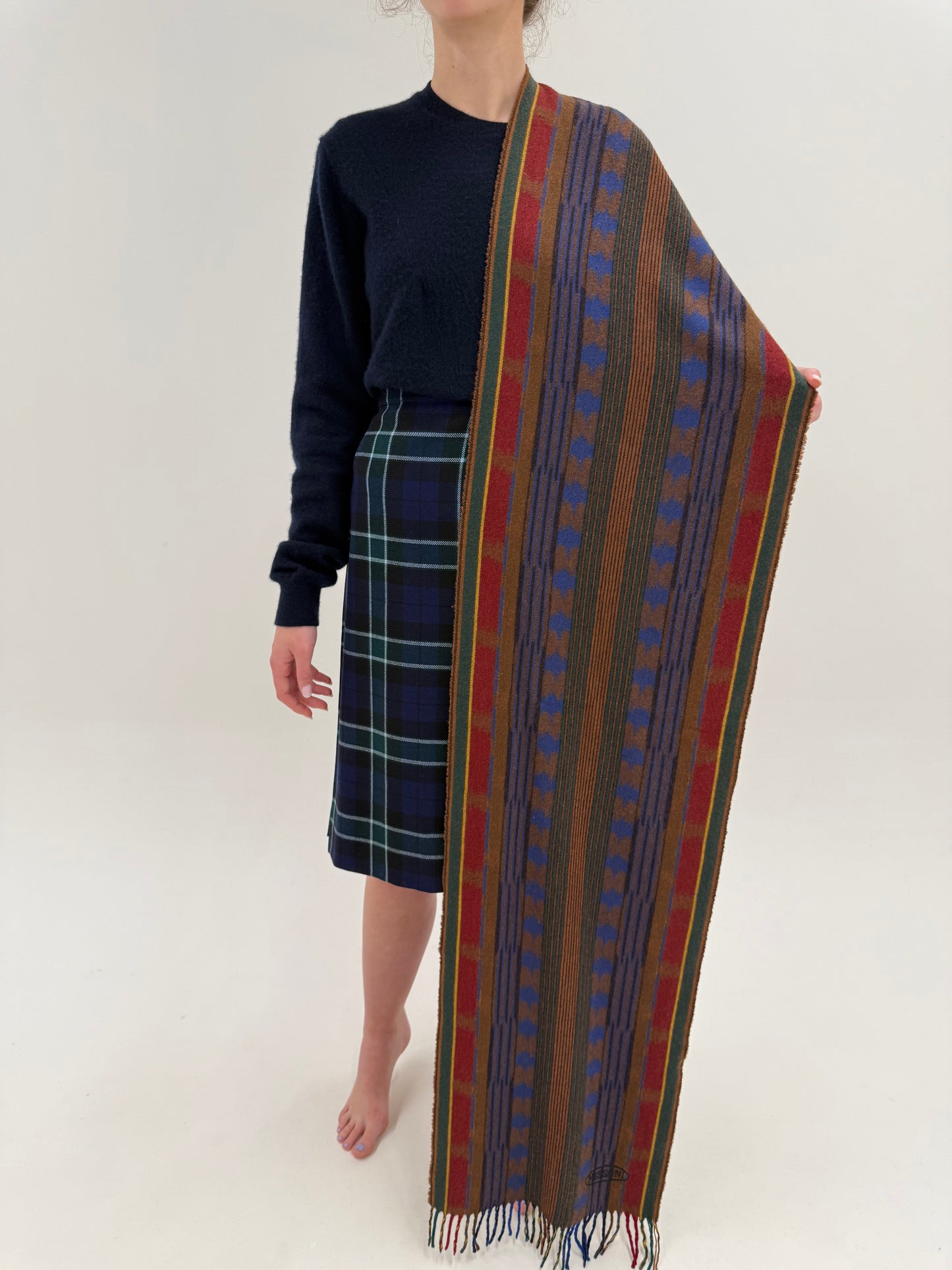 Fular luxury Missoni XXL din lana plină extrafina în culori superbe