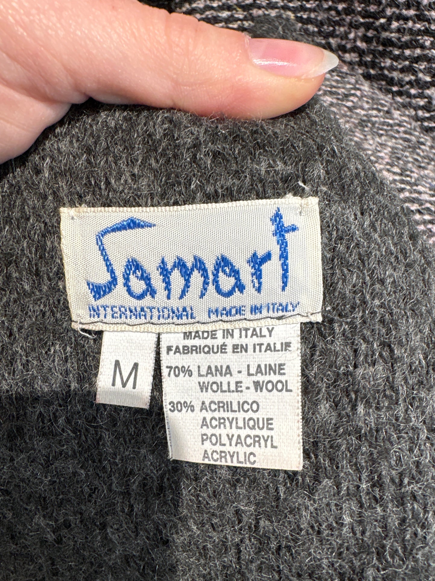 Perdesiu de primăvară cu influențe casual powder pink cu gri