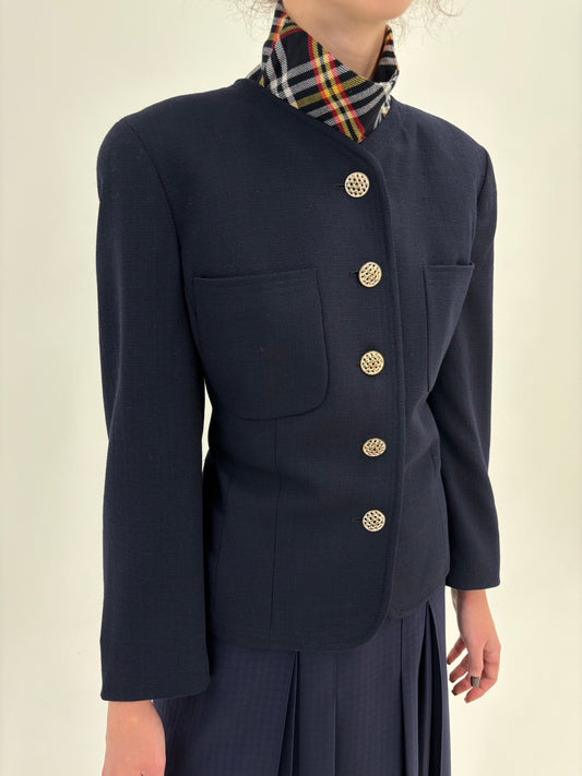 Sacou premium italian in stil Chanel din lana pura extrafina certificată