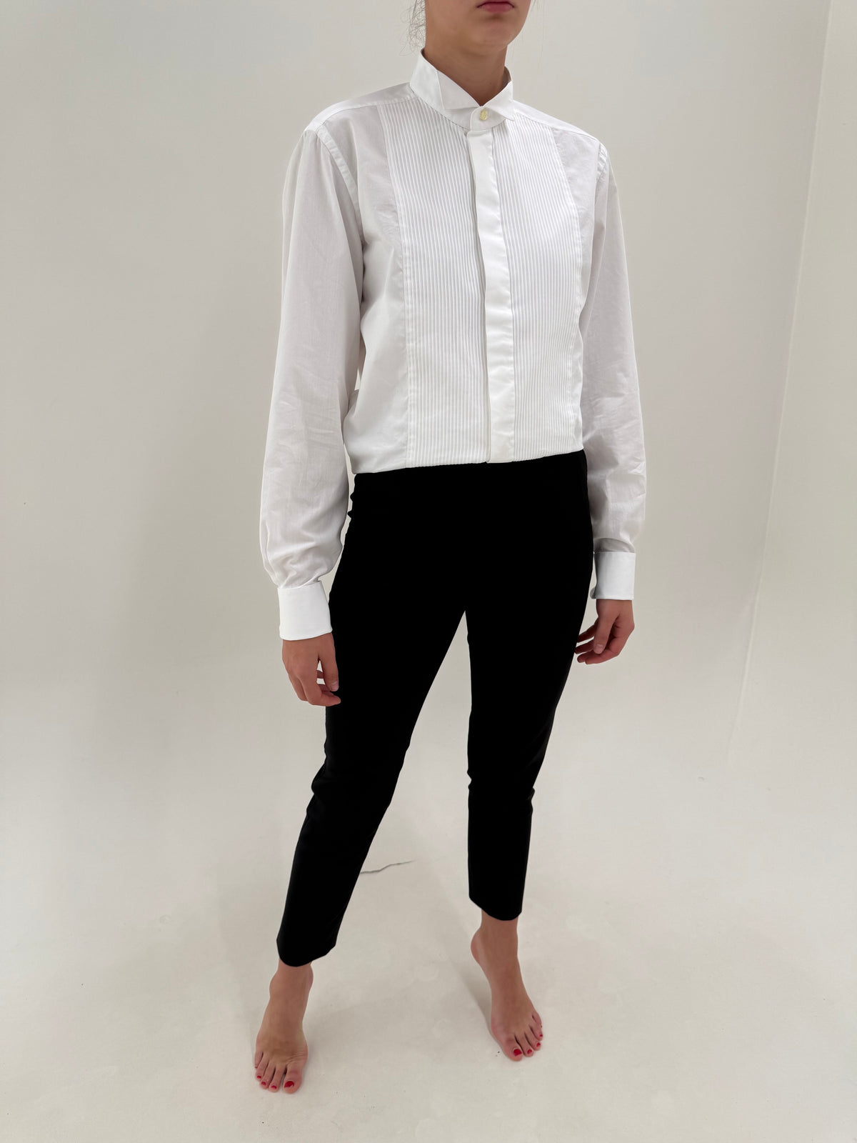 Pantaloni Dolce&Gabbana negri clasici din lana extrafina