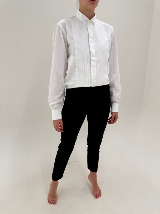 Pantaloni Dolce&Gabbana negri clasici din lana extrafina