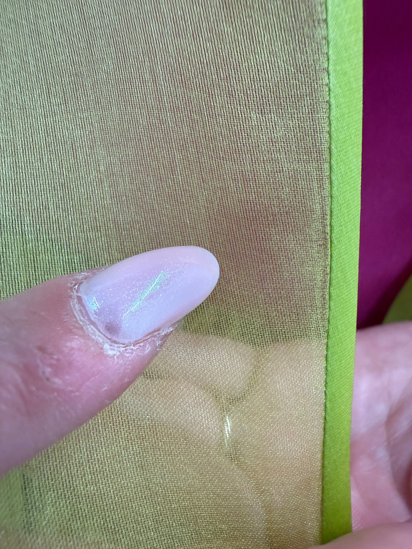 Blazer spectaculos chartreuse din organza de mătase naturală