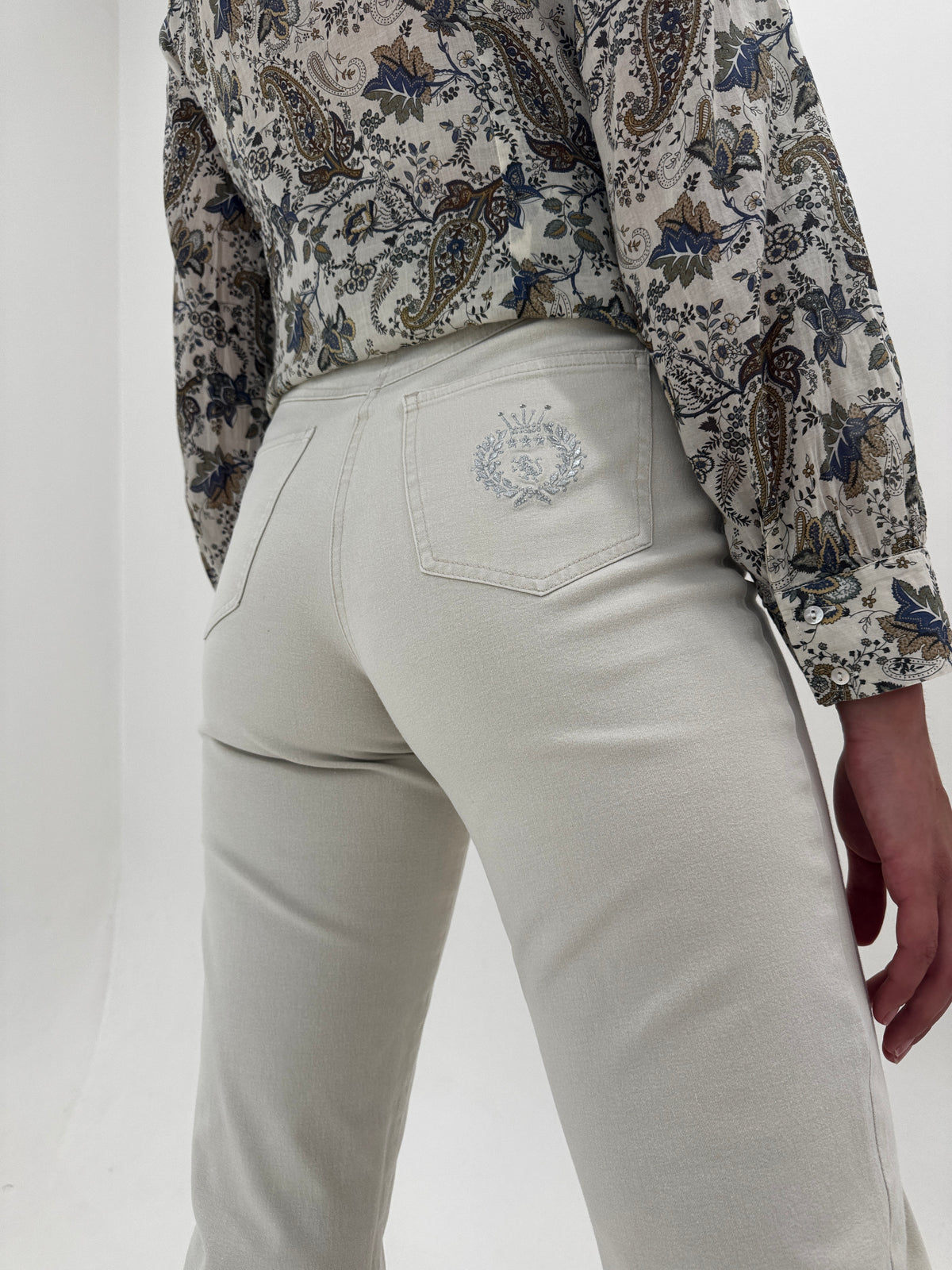 Jeans petite ultra confort modelatori cu talie înaltă silver gray