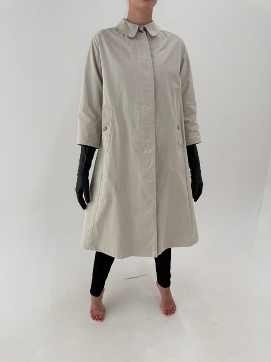 Trench old vintage Burberry anii 70 din bumbac impermeabilizat și căptușeală iconică Nova Check