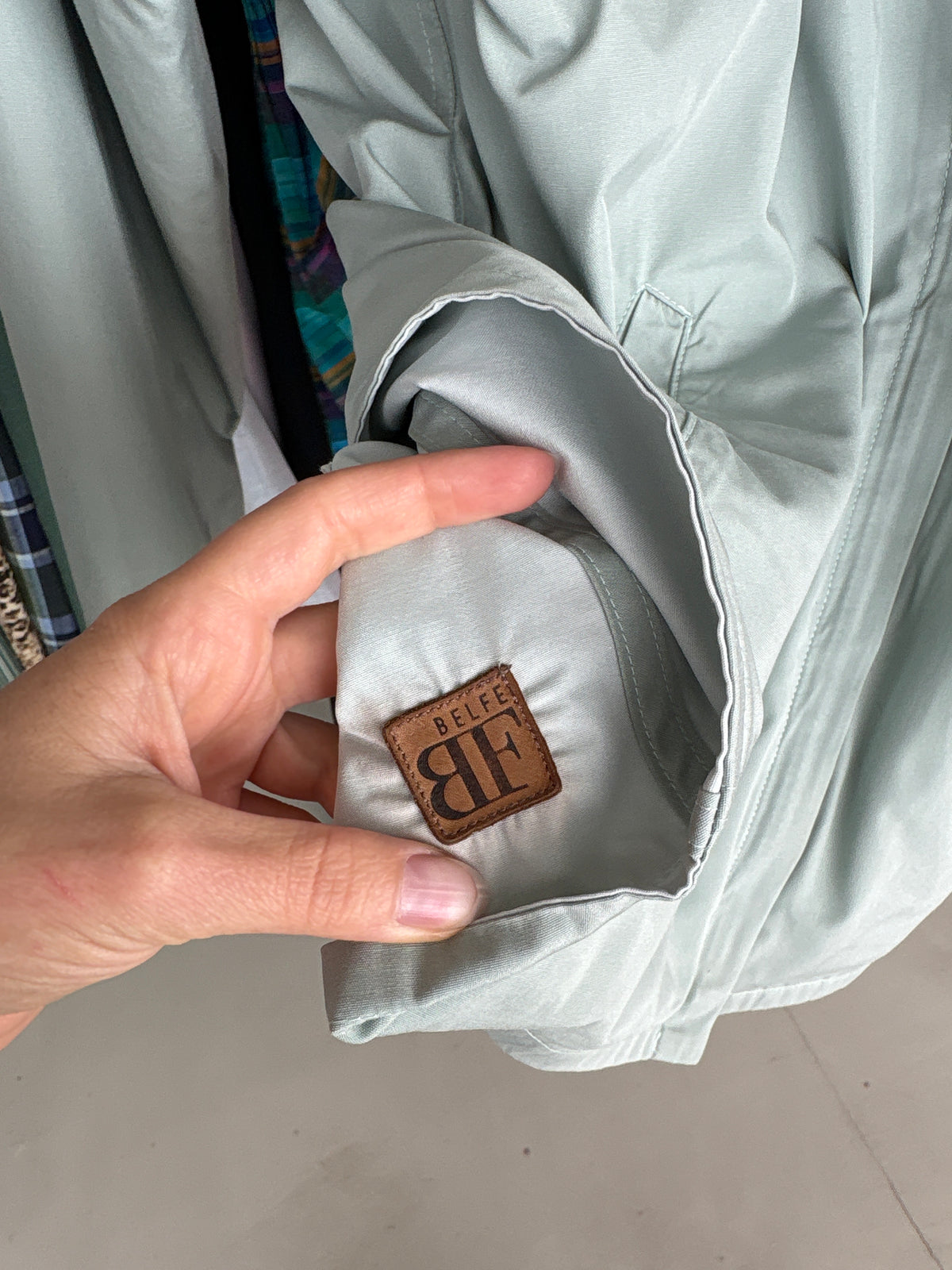 Jachetă impermeabilă de brand vintage luxury italian dusty baby blue