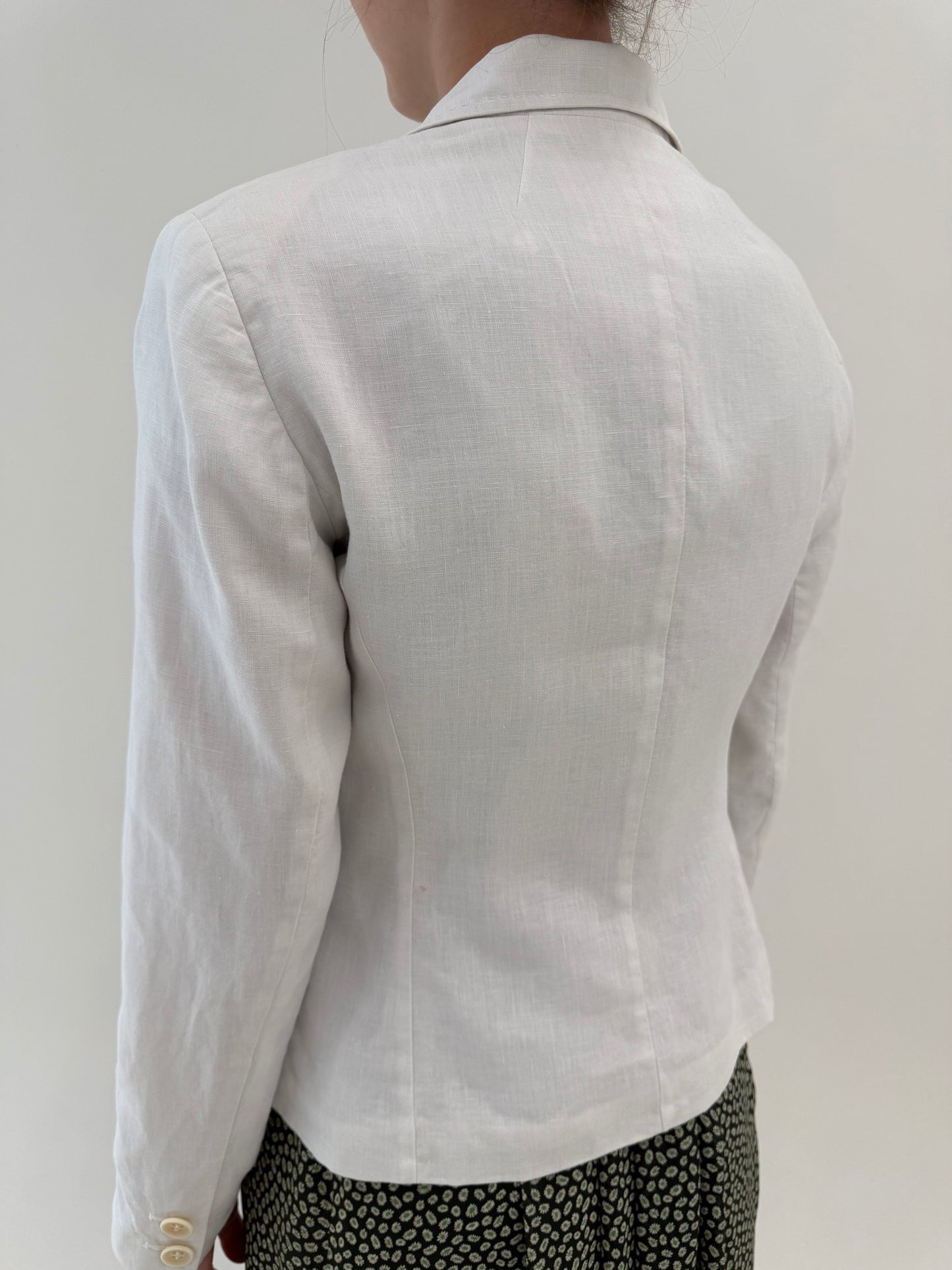 Sacou clasic cambrat Off white din in premium