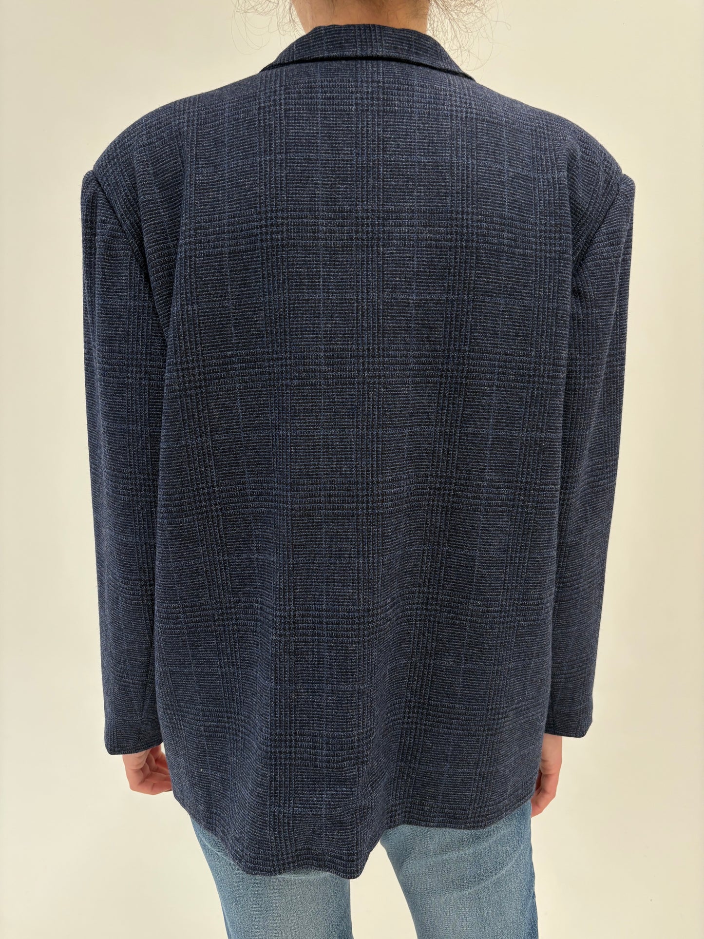 Sacou petite luxury Pierre Cardin din stofă plină de lana în carouri