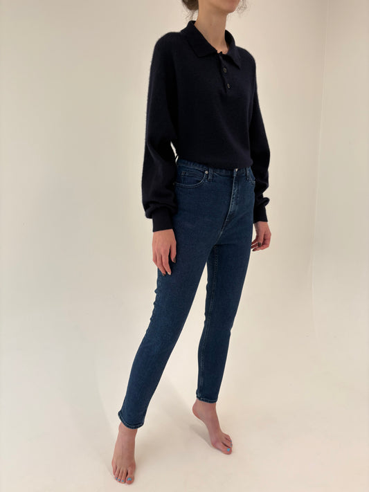 Jeans tall Calvin Klein modelator clasic wash cu talie ultra înaltă